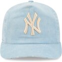 new-era-curved-brim-19twenty-precurved-corduroy-pastel-new-york-yankees-mlb-blue-adjustable-cap