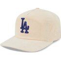 gorra-curva-beige-ajustable-con-logo-azul-19twenty-precurved-corduroy-pastel-de-los-angeles-dodgers-mlb-de-new-era