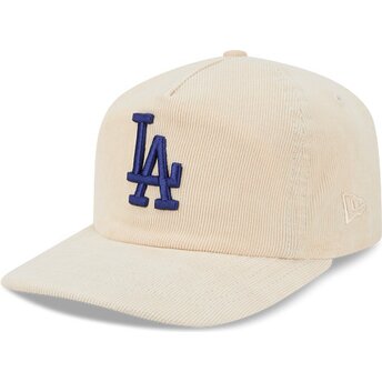 Gorra curva beige ajustable con logo azul 19TWENTY Precurved Corduroy Pastel de Los Angeles Dodgers MLB de New Era