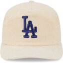 gorra-curva-beige-ajustable-con-logo-azul-19twenty-precurved-corduroy-pastel-de-los-angeles-dodgers-mlb-de-new-era