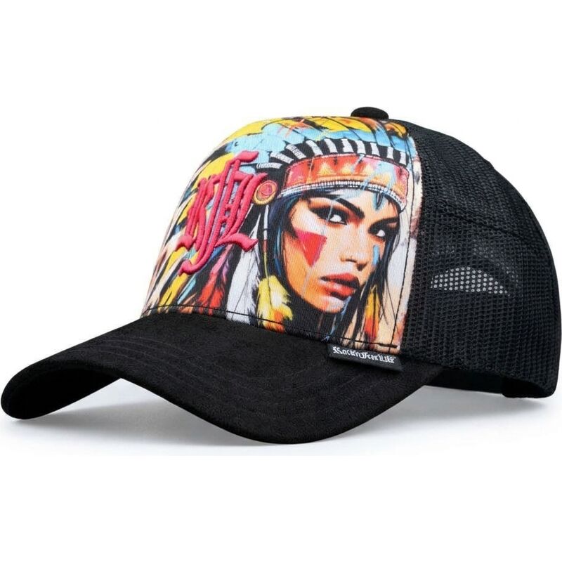 rocknfreelife-n235-apache-black-trucker-hat rocknfreelife-n235-apache-black-trucker-hat
