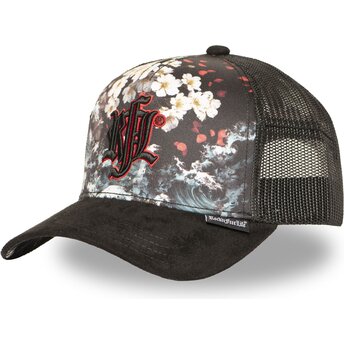 Gorra trucker negra N°274 Sakura Wave de Rock’nFreeLife