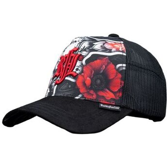 Gorra trucker negra Nº237 Flower de Rock’nFreeLife