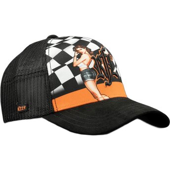 Rock’nFreeLife N°219 Vintage Racing Black Trucker Hat