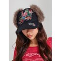 gorra-curva-negra-ajustada-crawling-dragon-trapper-de-ed-hardy
