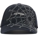 gorra-curva-negra-y-blanca-ajustable-spiderweb-de-ed-hardy