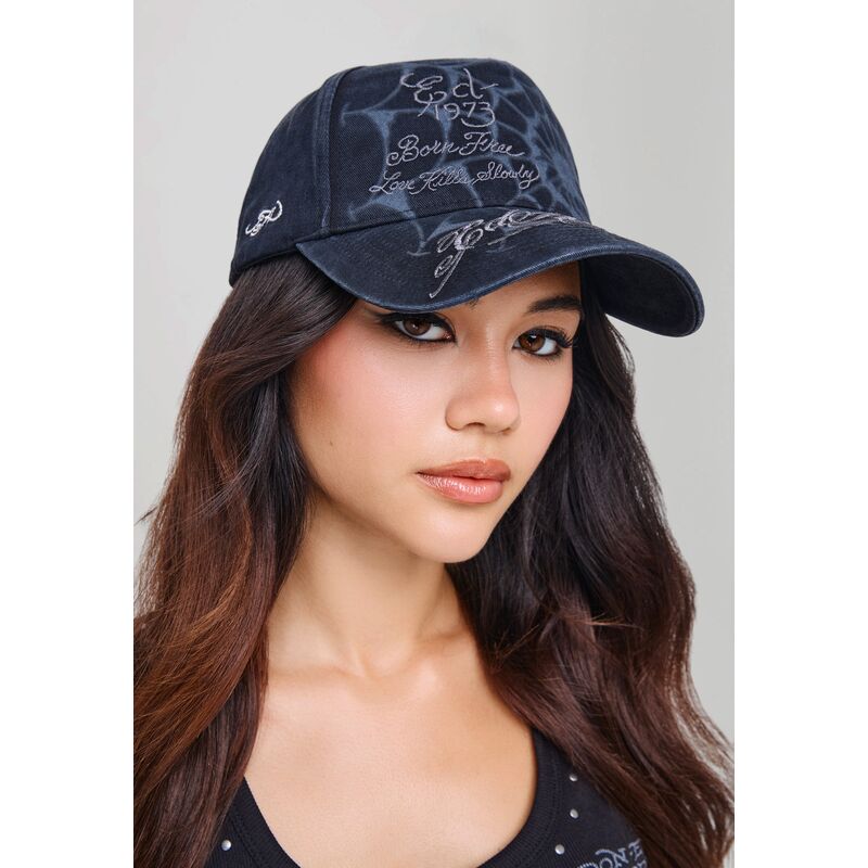 gorra-curva-negra-snapback-spiderweb-de-ed-hardy