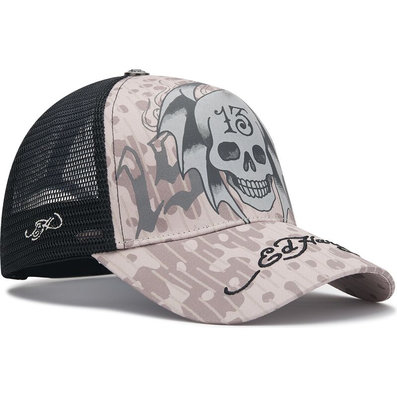 gorra-trucker-gris-y-negra-13-skull-de-ed-hardy