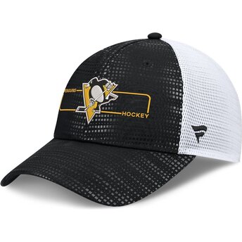 Gorra trucker negra y blanca Structured Meshback de Pittsburgh Penguins NHL de Fanatics