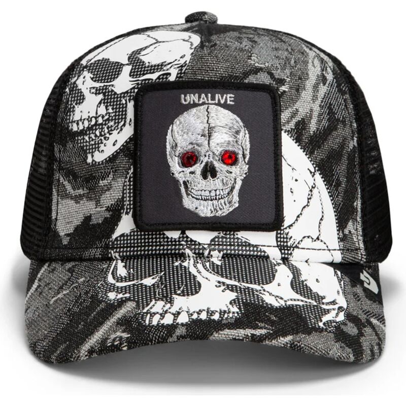 gorra-trucker-negra-calavera-bone-head-unalive-the-farm-de-goorin-bros gorra-trucker-negra-calavera-bone-head-unalive-the-farm-de-goorin-bros
