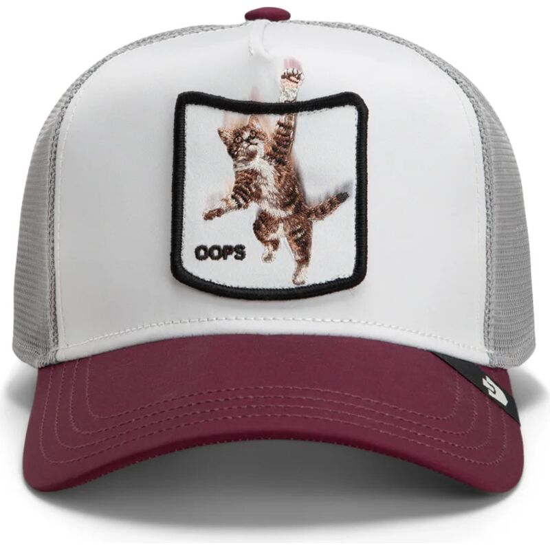 gorra-trucker-granate-y-blanca-gato-oops-migration-the-farm-de-goorin-bros