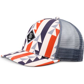 Gorra trucker multicolor y gris HFT Bauhaus Aztek de Djinns