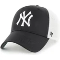 schwarze-mlb-new-york-yankees-trucker-kappe-von-47-brand