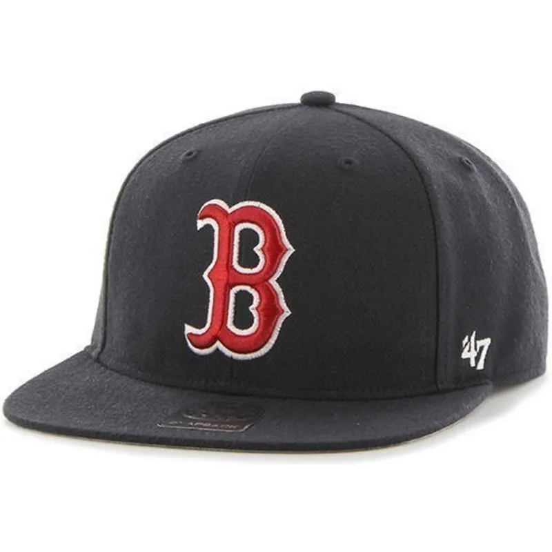 petten-plat-marineblauw-snapback-lisa-van-boston-red-sox-mlb-van-47-brand