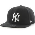 cappellino-visiera-piatta-nero-snapback-tinta-unita-di-mlb-new-york-yankees-di-47-brand