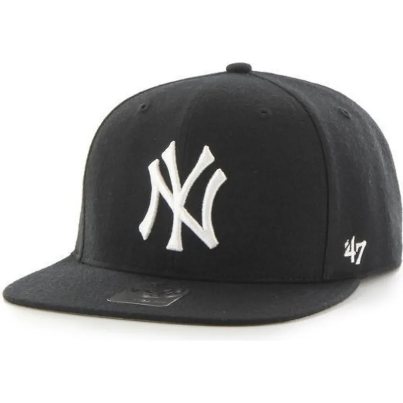 petten-plat-zwart-snapback-lisa-van-new-york-yankees-mlb-van-47-brand