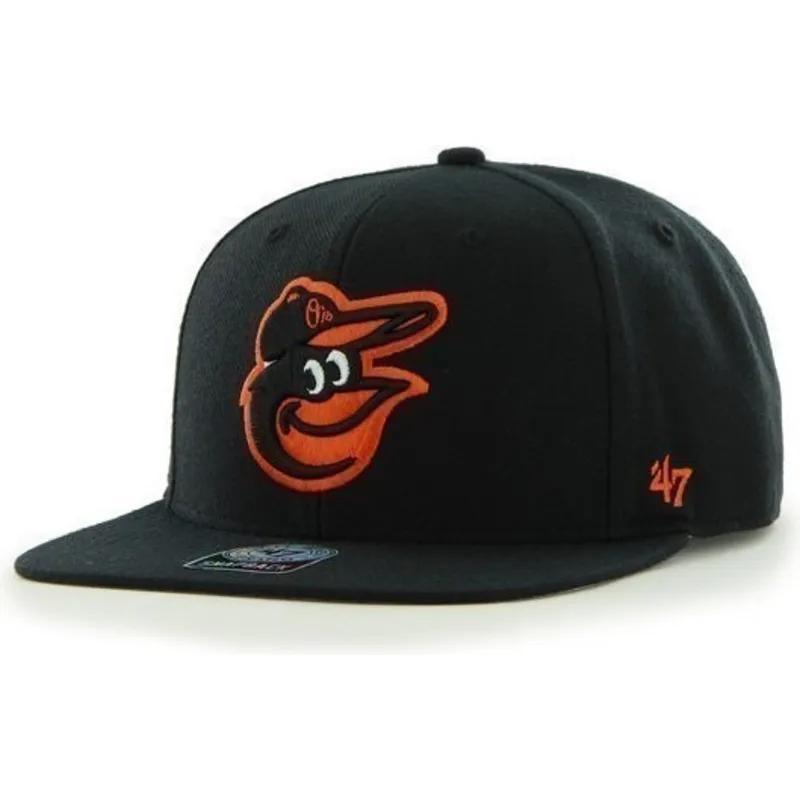 petten-plat-zwart-snapback-lateral-van-baltimore-orioles-mlb-van-47-brand