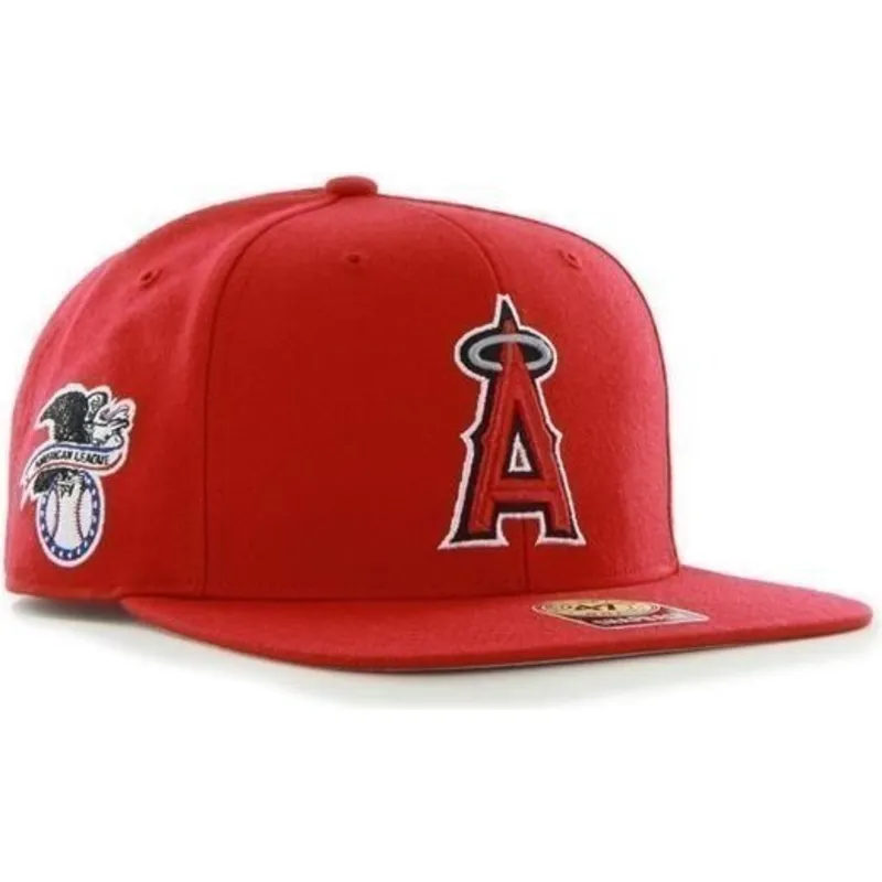 petten-plat-rood-snapback-lateral-van-los-angeles-angels-mlb-van-47-brand