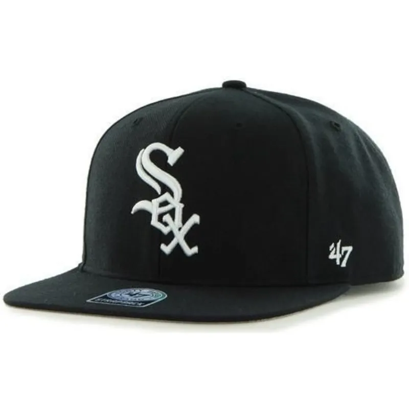petten-plat-zwart-snapback-lateral-van-chicago-white-sox-mlb-van-47-brand