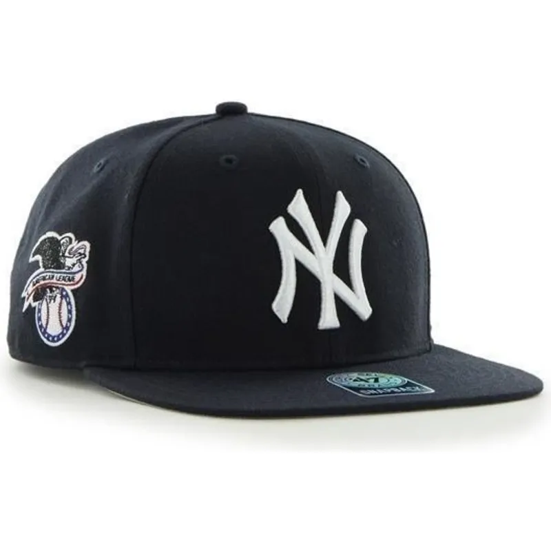 petten-plat-marineblauw-snapback-lisa-lateral-van-new-york-yankees-mlb-van-47-brand