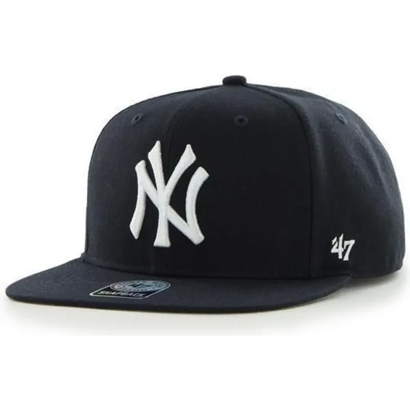petten-plat-marineblauw-snapback-lisa-lateral-van-new-york-yankees-mlb-van-47-brand