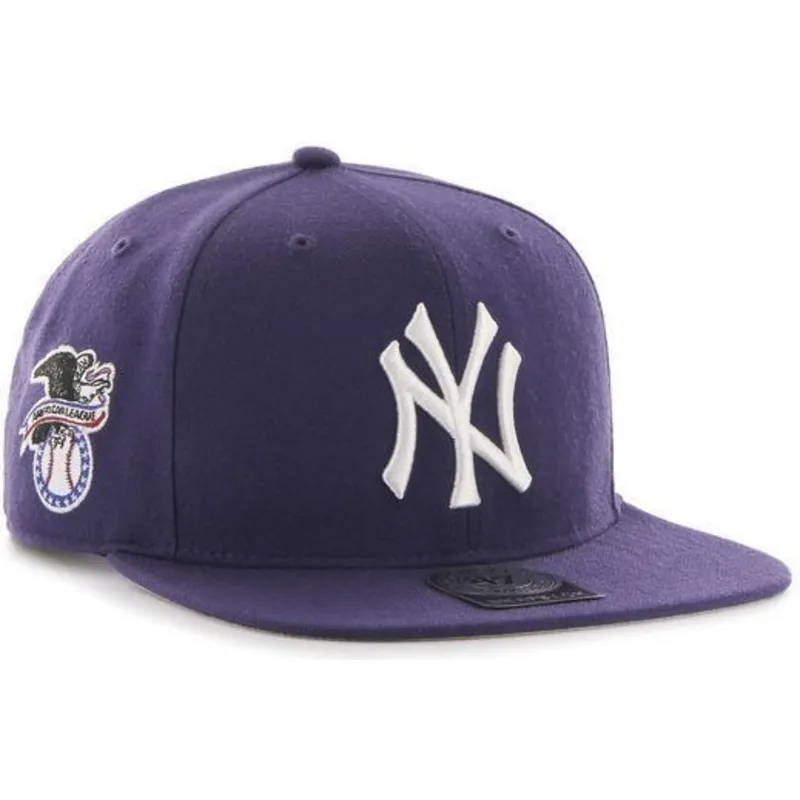 petten-plat-paars-snapback-lisa-lateral-van-new-york-yankees-mlb-van-47-brand