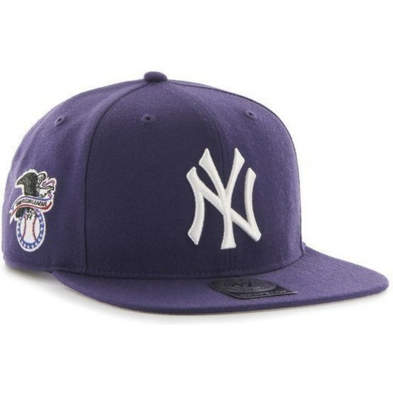 gorra-plana-violeta-snapback-lisa-con-logo-lateral-de-mlb-new-york-yankees-de-47-brand