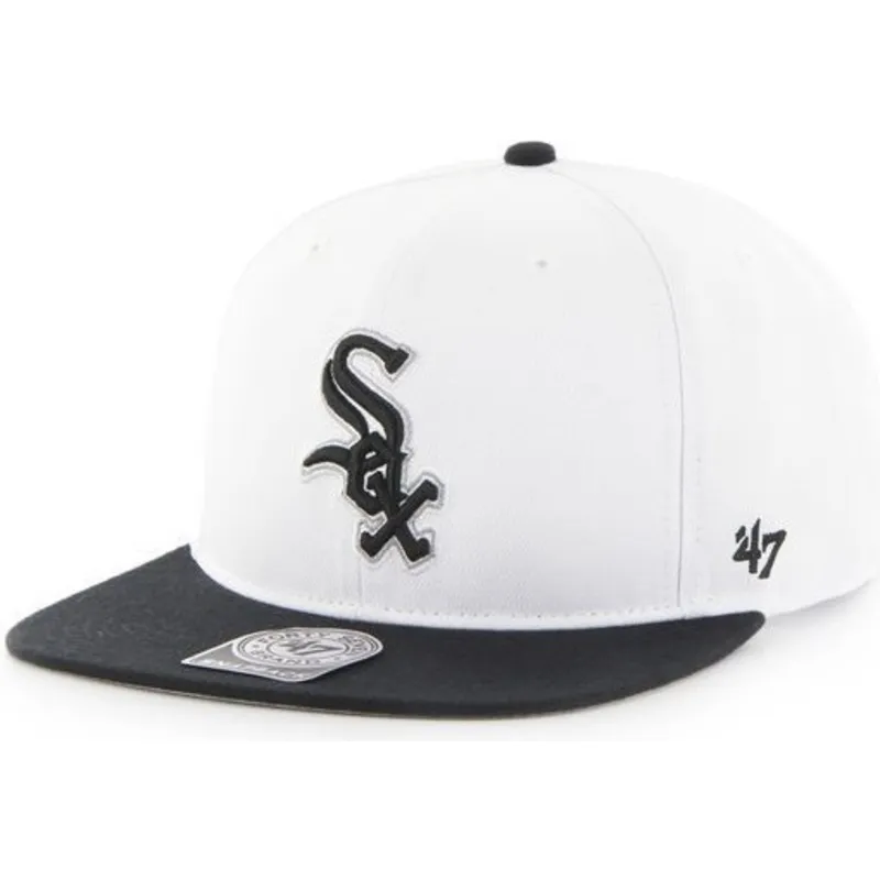 petten-plat-wit-snapback-lateral-van-chicago-white-sox-mlb-van-47-brand