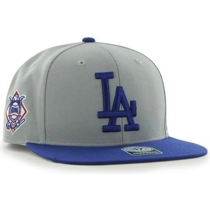 petten-plat-grijs-snapback-lisa-lateral-van-los-angeles-dodgers-mlb-van-47-brand