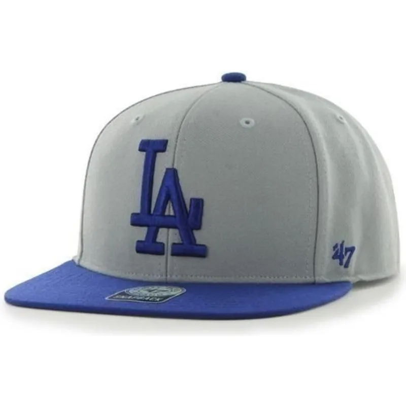 petten-plat-grijs-snapback-lisa-lateral-van-los-angeles-dodgers-mlb-van-47-brand