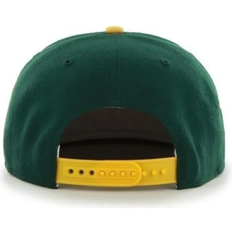 petten-plat-groen-snapback-lisa-lateral-van-oakland-athletics-mlb-van-47-brand