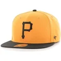 petten-plat-geel-snapback-leteral-van-pittsburgh-pirates-mlb-van-47-brand