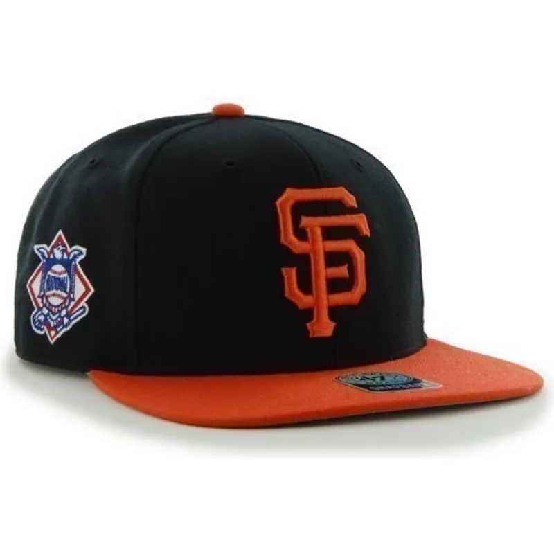 petten-plat-zwart-snapback-lisa-lateral-van-san-francisco-giants-mlb-van-47-brand