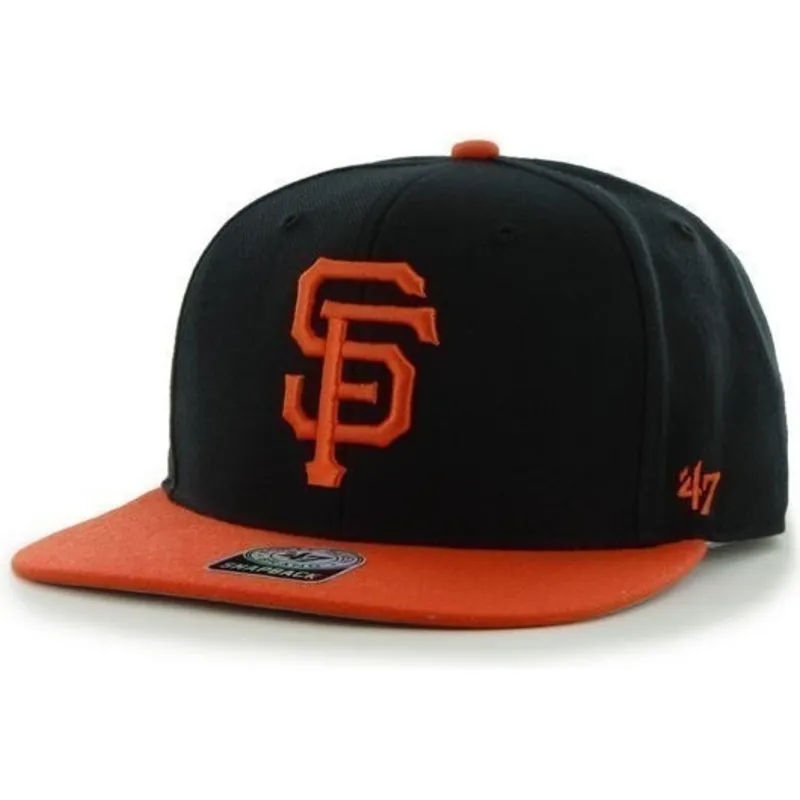 petten-plat-zwart-snapback-lisa-lateral-van-san-francisco-giants-mlb-van-47-brand