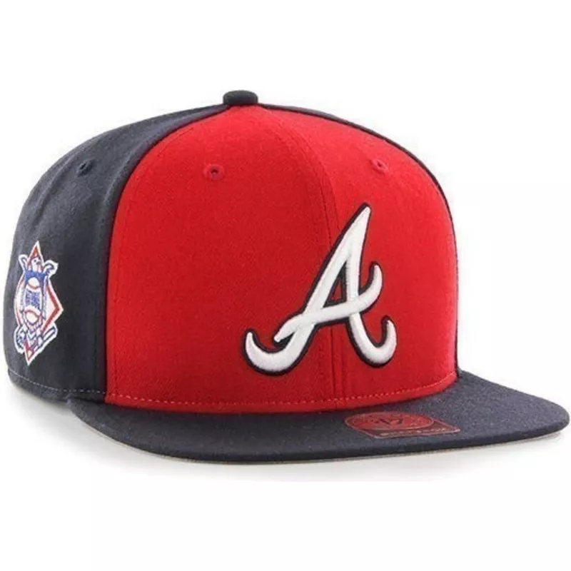 47 Brand Curved Brim MLB Atlanta Braves Smooth Navy Blue Cap