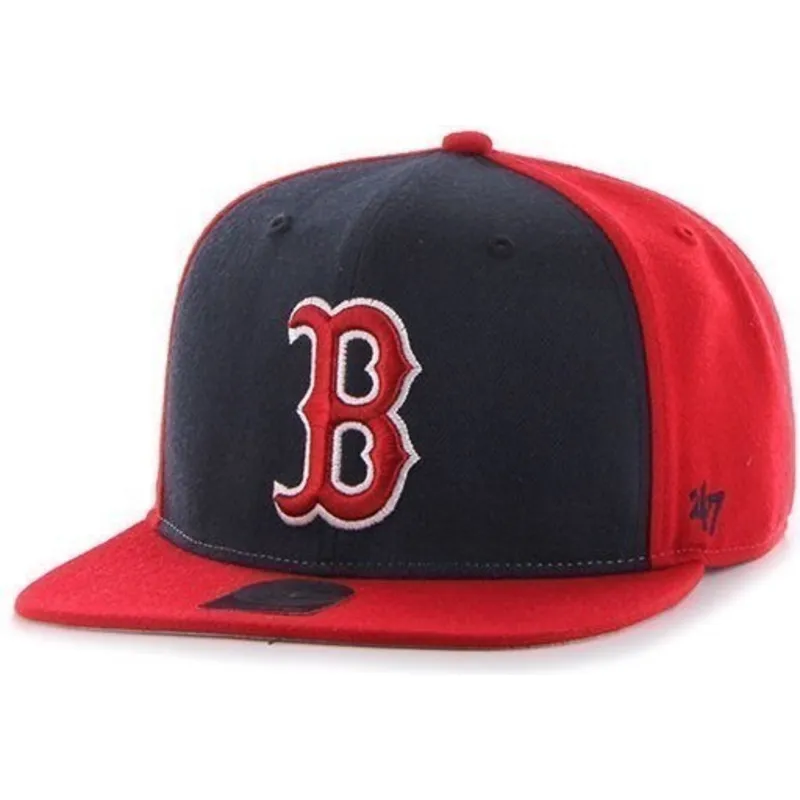 petten-plat-rood-snapback-lateral-van-boston-red-sox-mlb-van-47-brand