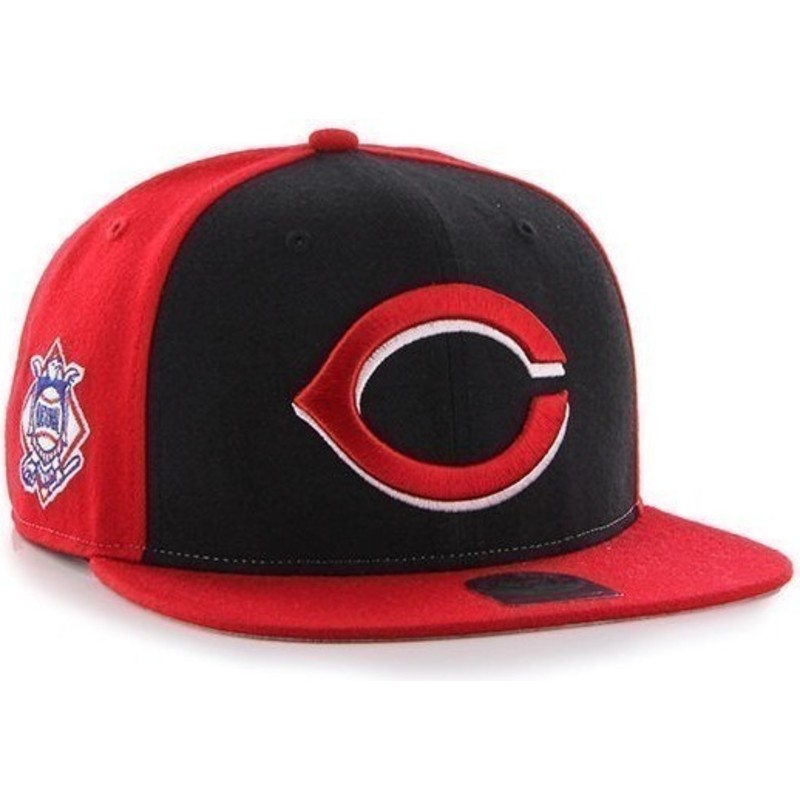 47-brand-flat-brim-side-logo-mlb-cincinnati-reds-smooth-red-snapback-cap