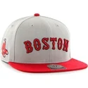 petten-plat-grijs-snapback-lateral-van-boston-red-sox-mlb-van-47-brand
