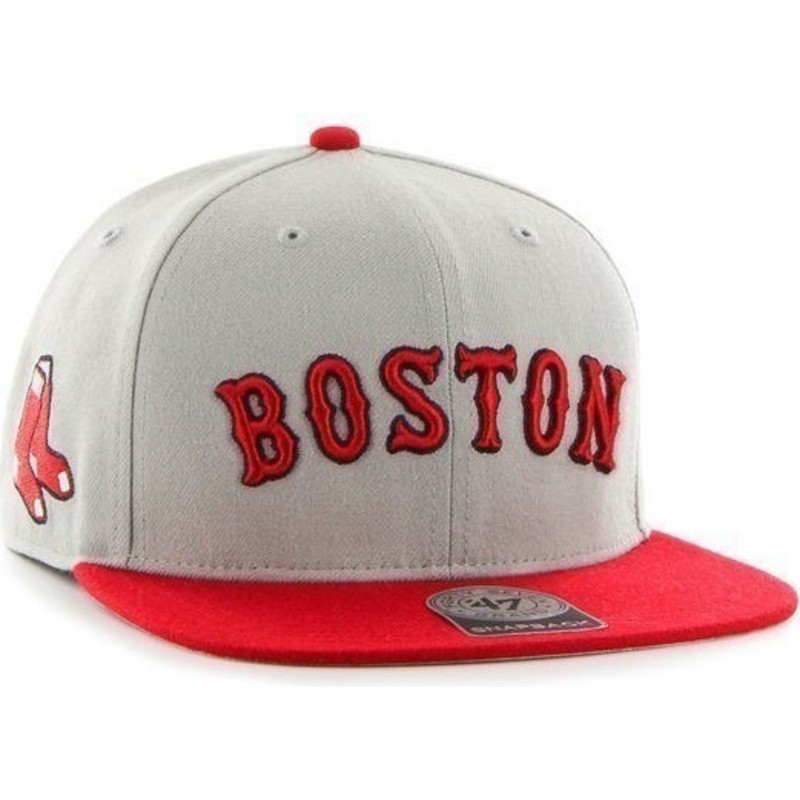 gorra-plana-gris-snapback-con-logo-lateral-de-mlb-boston-red-sox-de-47-brand