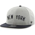 47-brand-flat-brim-side-logo-mlb-new-york-yankees-grey-snapback-cap
