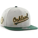 petten-plat-grijs-snapback-lateral-van-oakland-athletics-mlb-van-47-brand