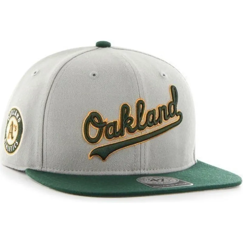 petten-plat-grijs-snapback-lateral-van-oakland-athletics-mlb-van-47-brand