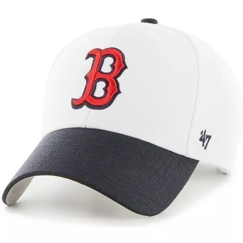 tener Aliado agitación Gorra visera curva blanca y visera negra de MLB Boston Red Sox de 47 Brand:  Caphunters.com