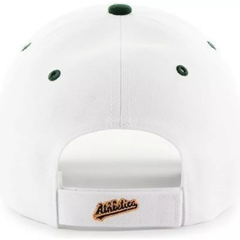 visera curva blanca y visera verde de MLB Oakland de 47 Brand: Caphunters.com