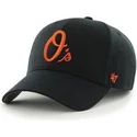 cappellino-visiera-curva-nero-tinta-unita-di-mlb-baltimore-orioles-di-47-brand