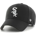 cappellino-visiera-curva-nero-tinta-unita-di-mlb-chicago-white-sox-di-47-brand