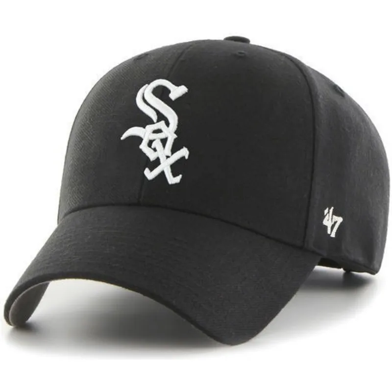 petten-gebogen-zwart-verstelbaar-van-chicago-white-sox-mlb-van-47-brand petten-gebogen-zwart-verstelbaar-van-chicago-white-sox-mlb-van-47-brand