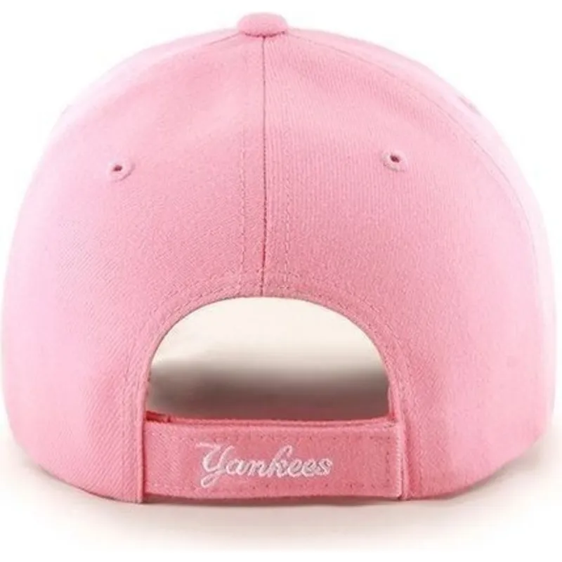 petten-gebogen-roze-verstelbare-band-lisa-van-new-york-yankees-mlb-van-47-brand