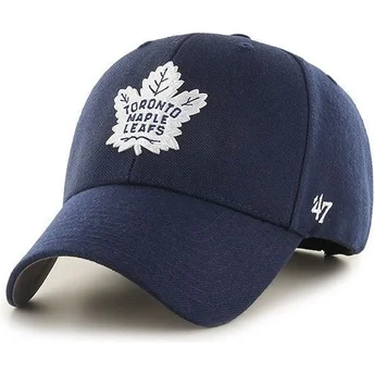 cappellino-visiera-curva-blu-marino-di-nhl-toronto-maple-leafs-di-47-brand