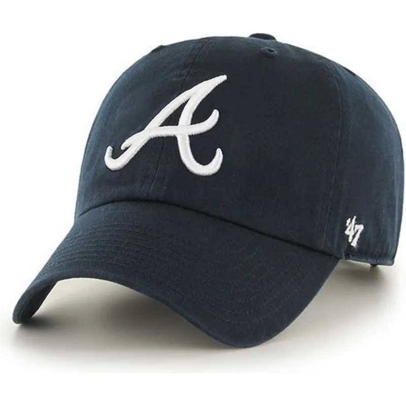 petten-gebogen-marineblauw-verstelbare-band-frontal-van-atlanta-braves-mlb-van-47-brand
